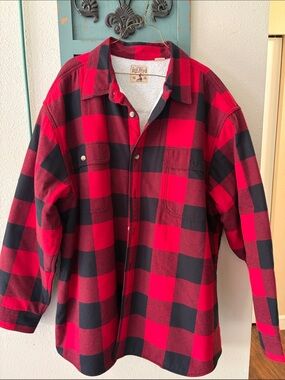 RedHead Men's Red & Black Buffalo Plaid Button-Down Shirt
